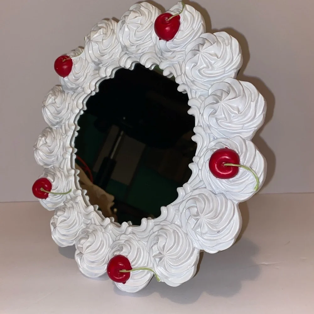 Whip Cream and Cherry Decorative Mirror, Cake Mirror